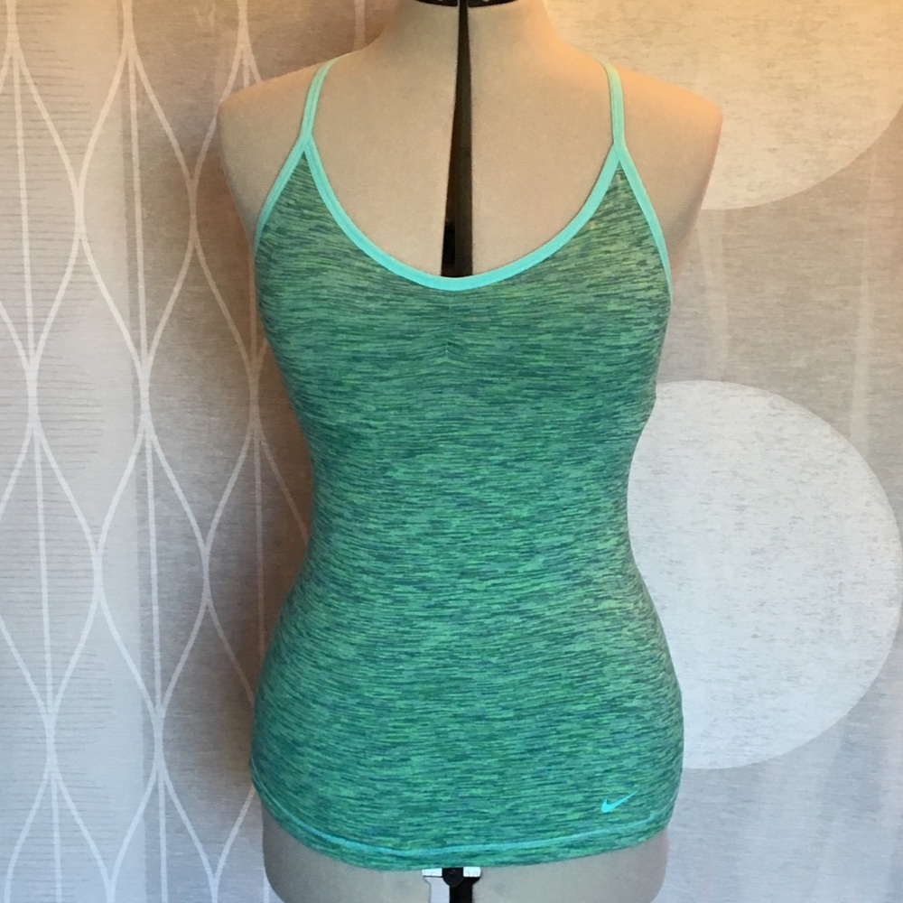 Nike DriFit workout top with shelf bra